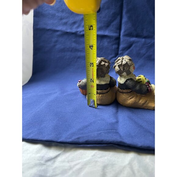 Vintage Ceramic Figurines Of Girl W/Pumpkins Set Of 2 Hand-Painted Collectibles - Picture 6 of 9